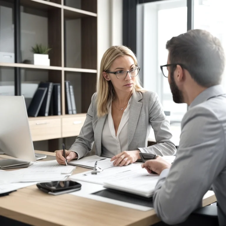 Professional team managing real estate documents and transactions